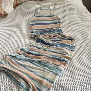 Aerie Stripped Racerback Tank Dress EUC SP